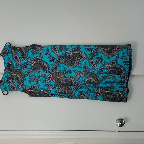 New Talbots Turquoise Sheath Dress size 14w - Picture 2 of 3